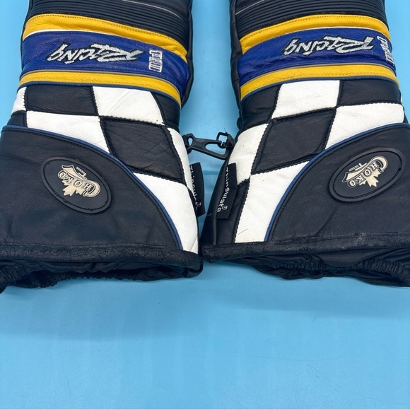 Choko Design Racing Gloves Leather Thinsulate Ski Snowmobile Checkered Small - Picture 3 of 8